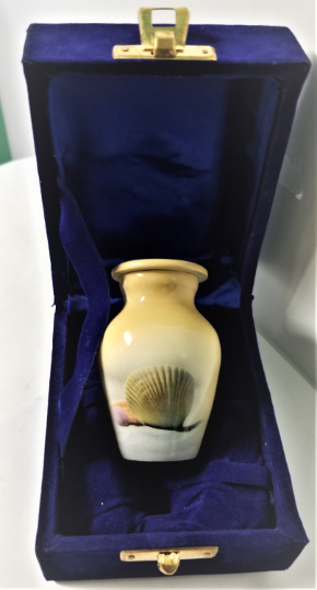 Seashell Serenity | Beach Theme Cremation Urn | By the Sea Beach themed urns