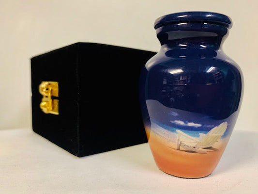 Beach Chair Memories, Cremation Urn | Beach Themed Ash Urn