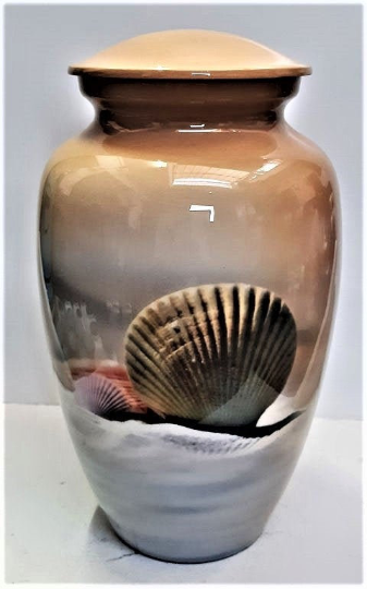 Seashell Serenity | Beach Theme Cremation Urn | By the Sea Beach themed urns