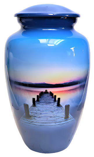 "Dock to Heaven" ash cremation urn, Nautical Themed Cremation Urn, Themed Ash Urn